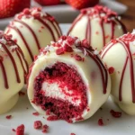 Strawberry Velvet Cheesecake Truffle Bites