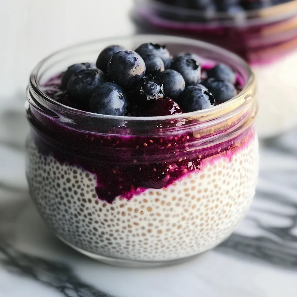 Blueberry Coconut Chia Seed Pudding