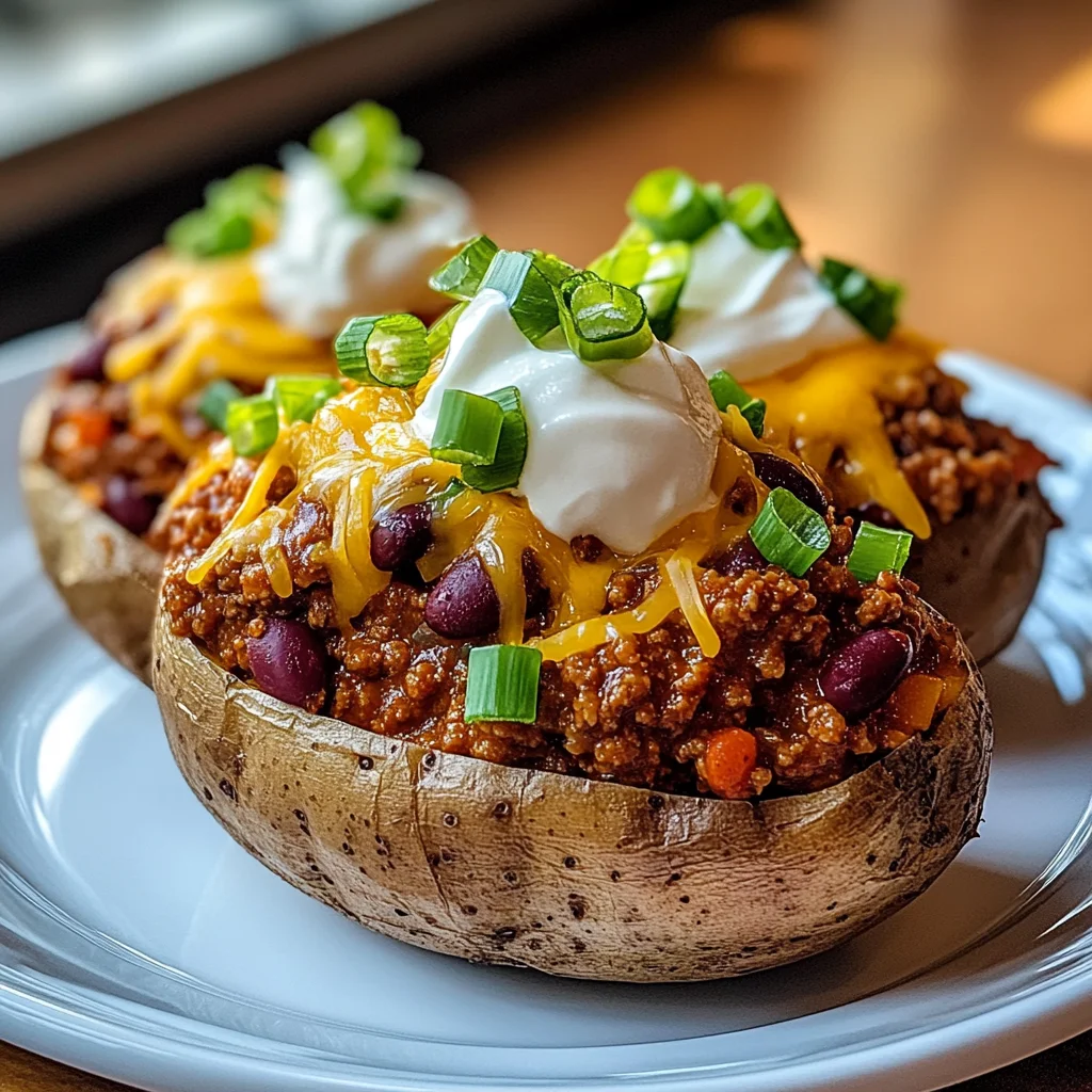 Best Chili Stuffed Baked Potatoes