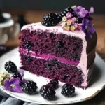 Blackberry Velvet Cake