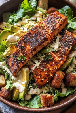Blackened Salmon Caesar Salad