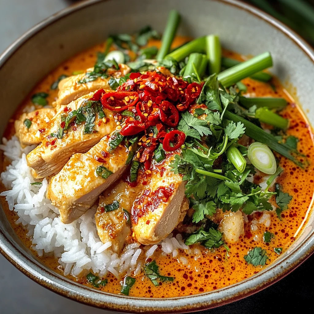 Creamy Thai Red Curry Chicken Bowls Recipe