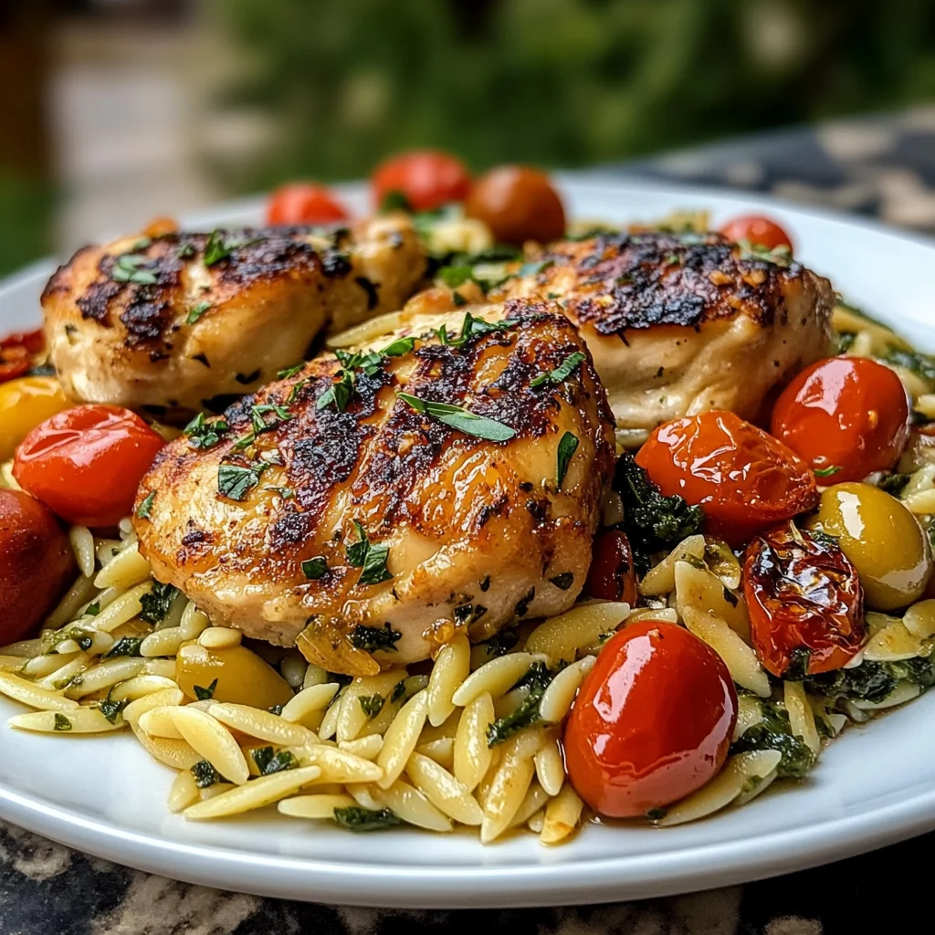 Flavorful Mediterranean Chicken Orzo