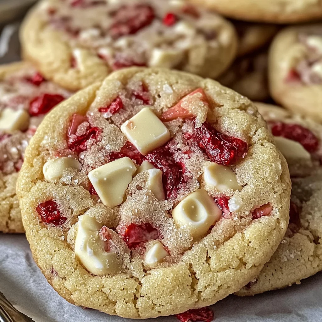 Irresistible Valentine’s Strawberry White Chocolate Cookies