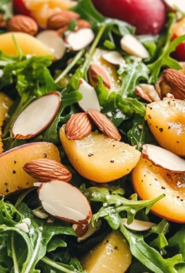 Nectarine Salad with Arugula and Cheddar