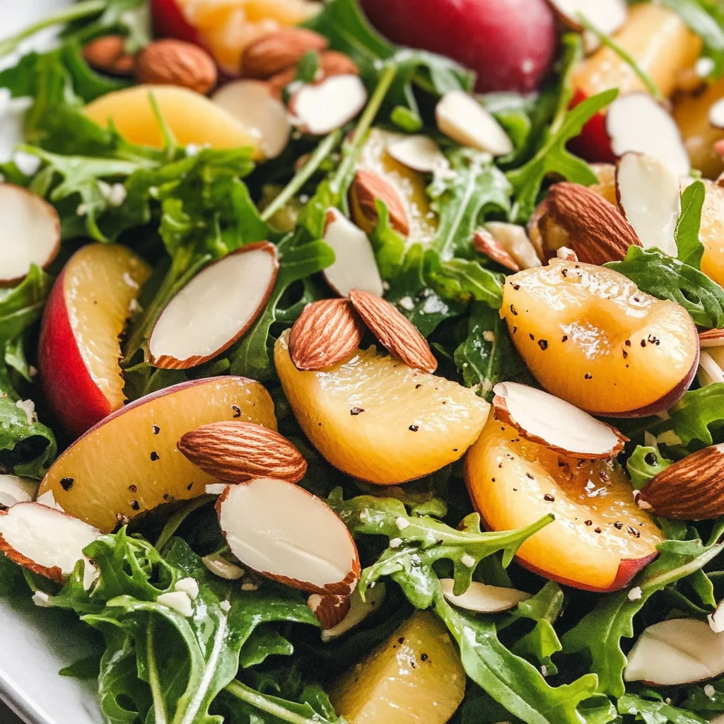 Nectarine Salad with Arugula and Cheddar