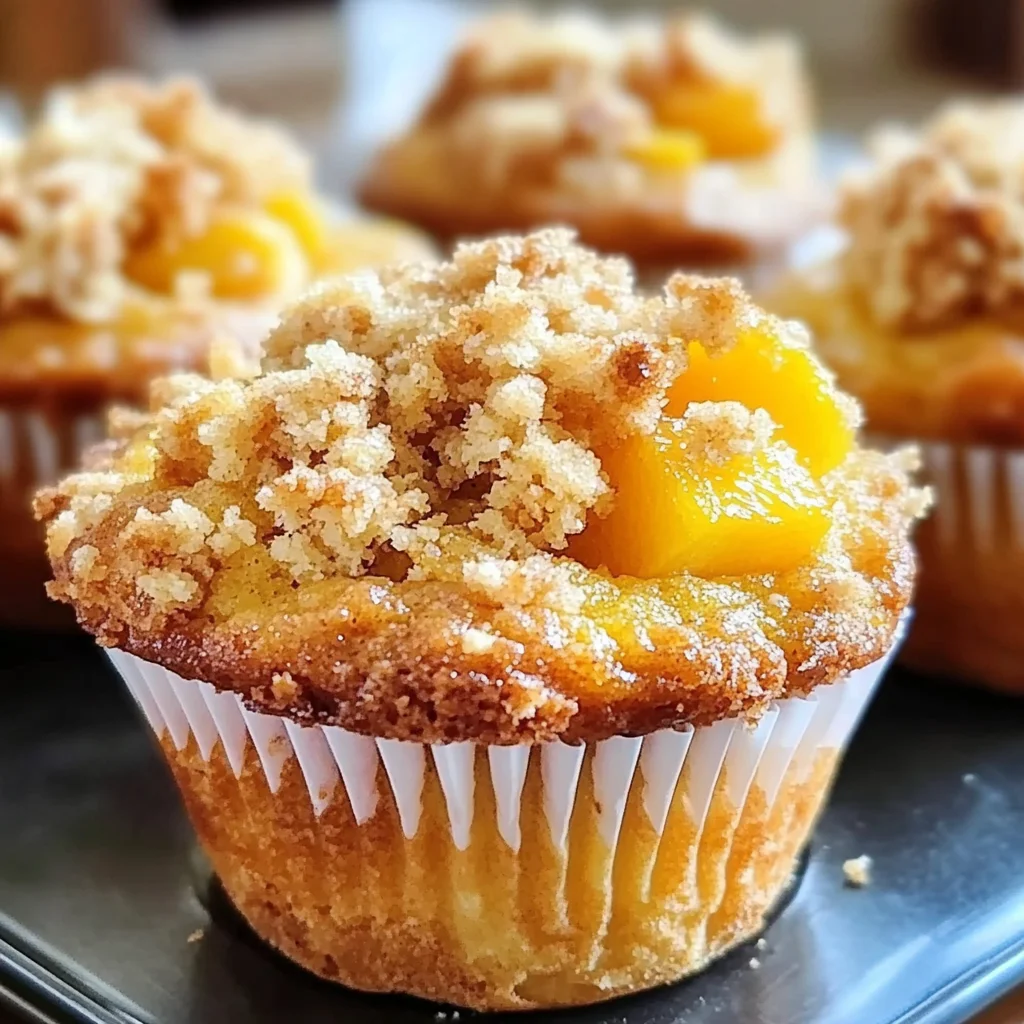 Peach Cobbler Muffins