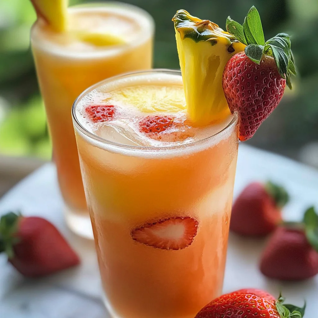 Pineapple Strawberry Agua Fresca