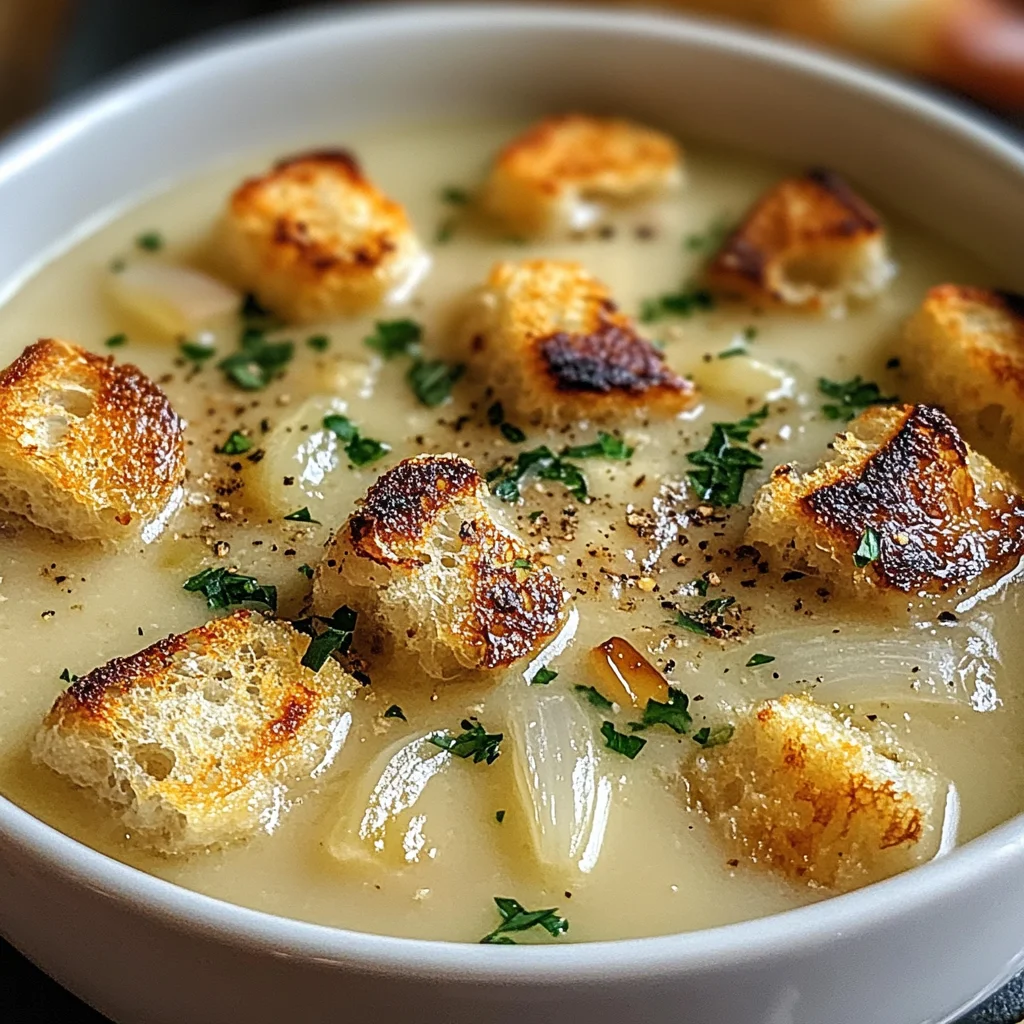 Rustic Country French Garlic Soup