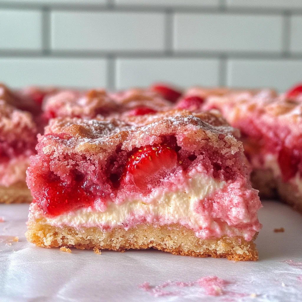 Strawberry Cheesecake Cookie Bars