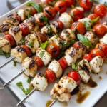 Chicken Caprese Kebabs