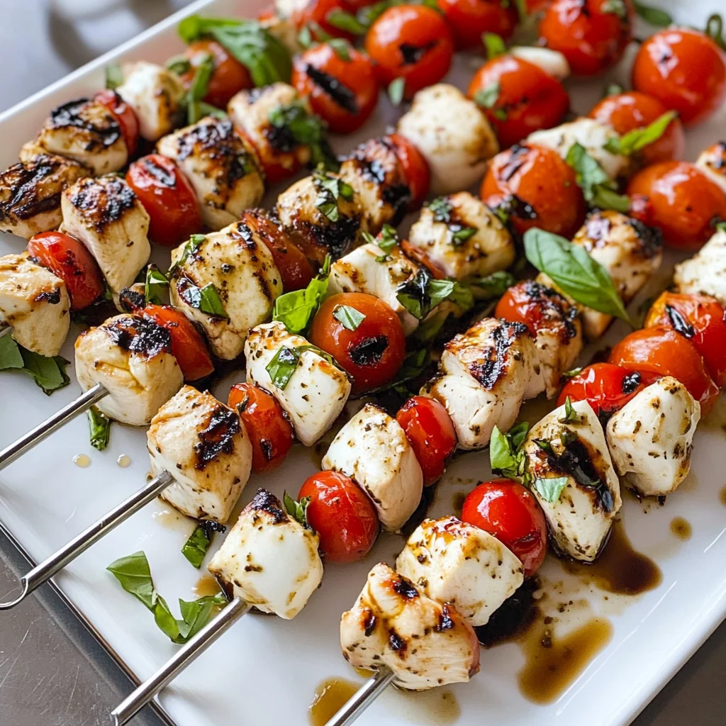 Chicken Caprese Kebabs