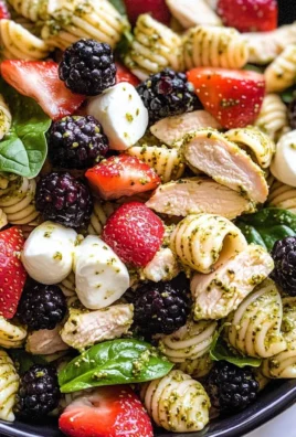 Chicken and Berry Pesto Pasta Salad