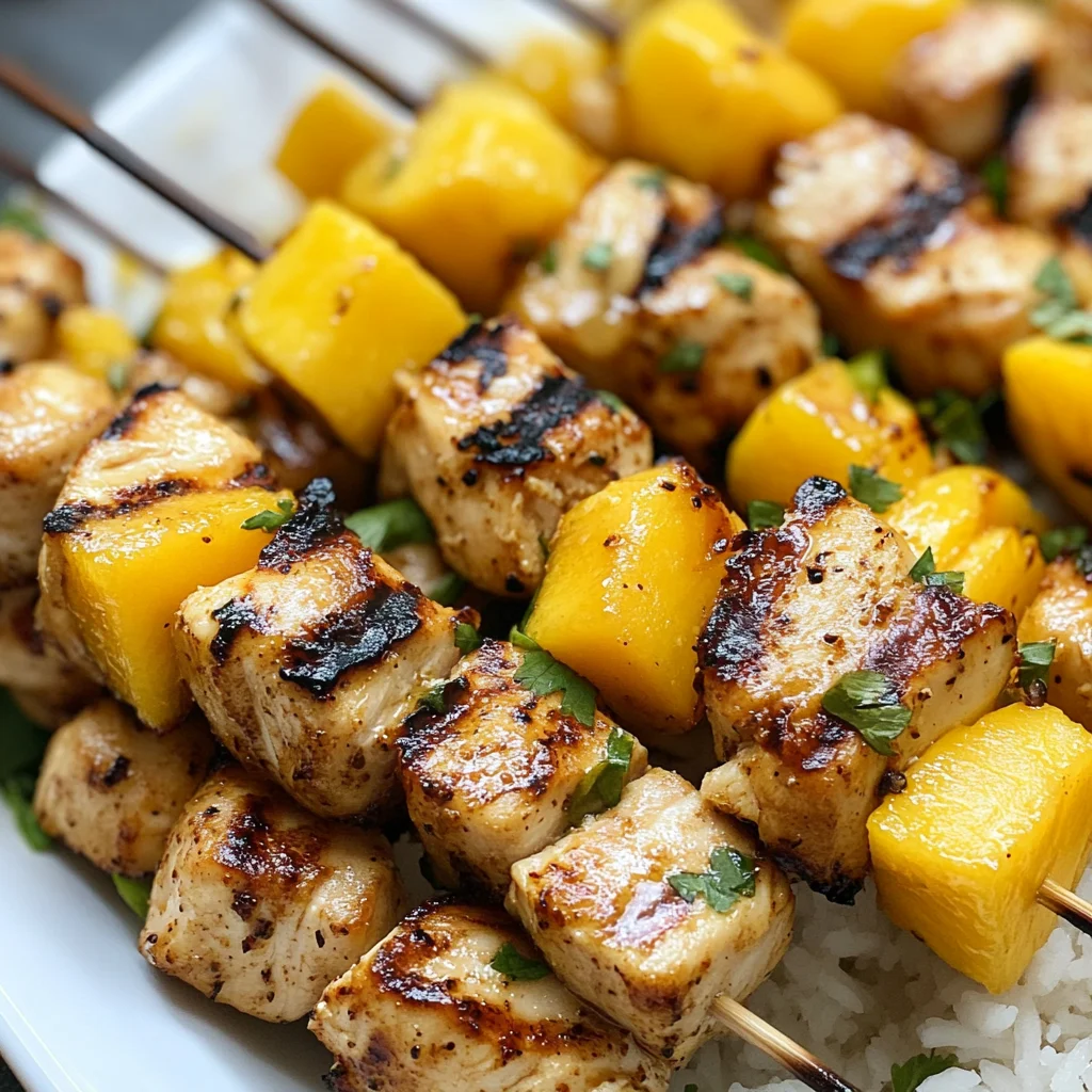Chili-lime Mango Chicken Skewers