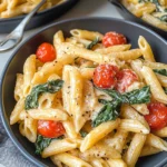 Creamy Tomato Spinach Pasta