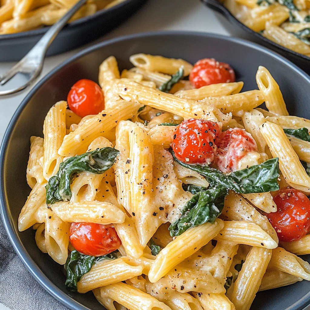 Creamy Tomato Spinach Pasta