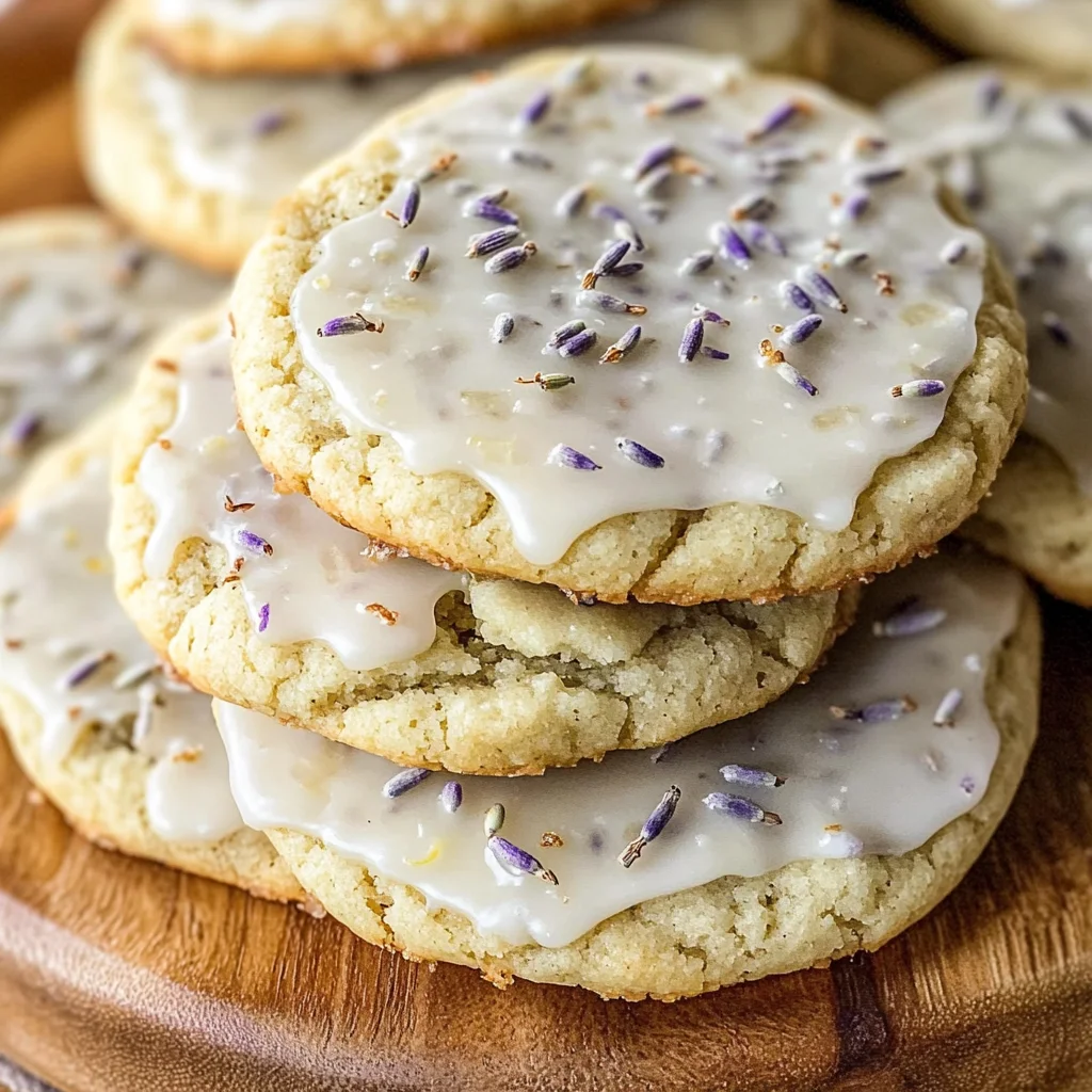 Earl Grey Lavender Cookies with Lemon Glaze