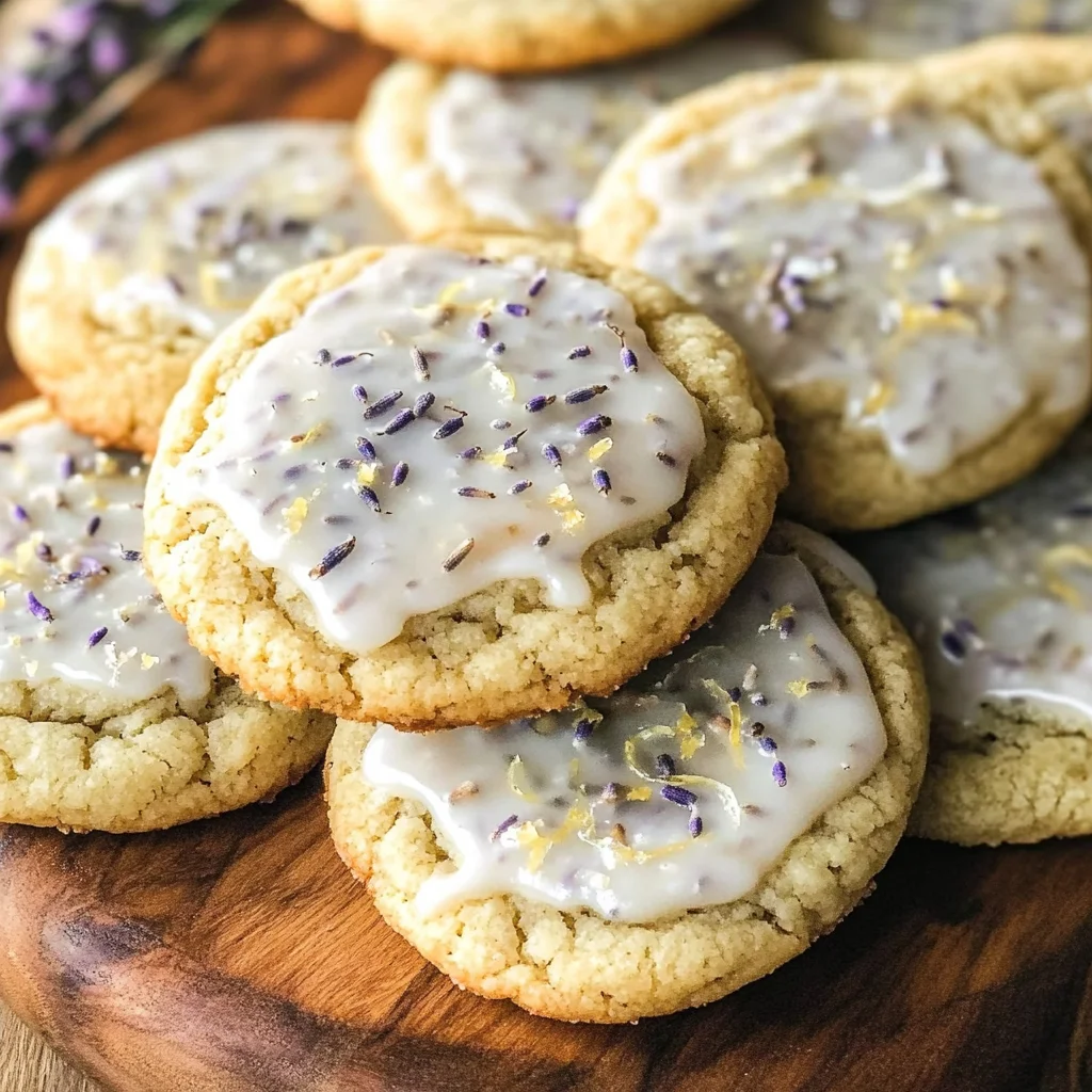 Earl Grey Lavender Cookies with Lemon Glaze