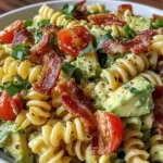 Fresh BLT Pasta Salad with Creamy Avocado
