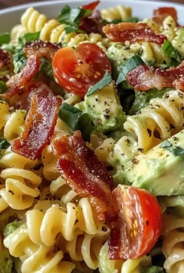Fresh BLT Pasta Salad with Creamy Avocado