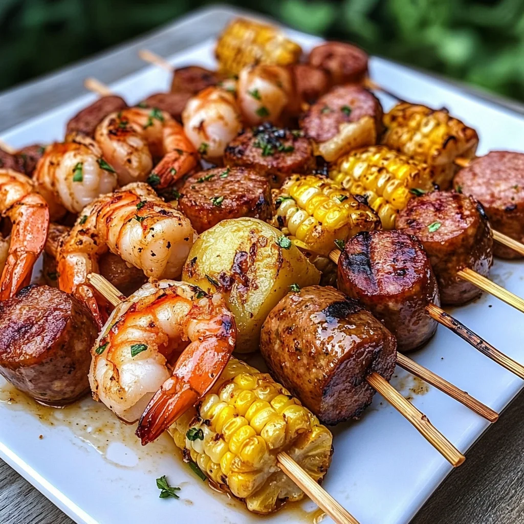 Grilled Seafood Skewers are the pinnacle of summer