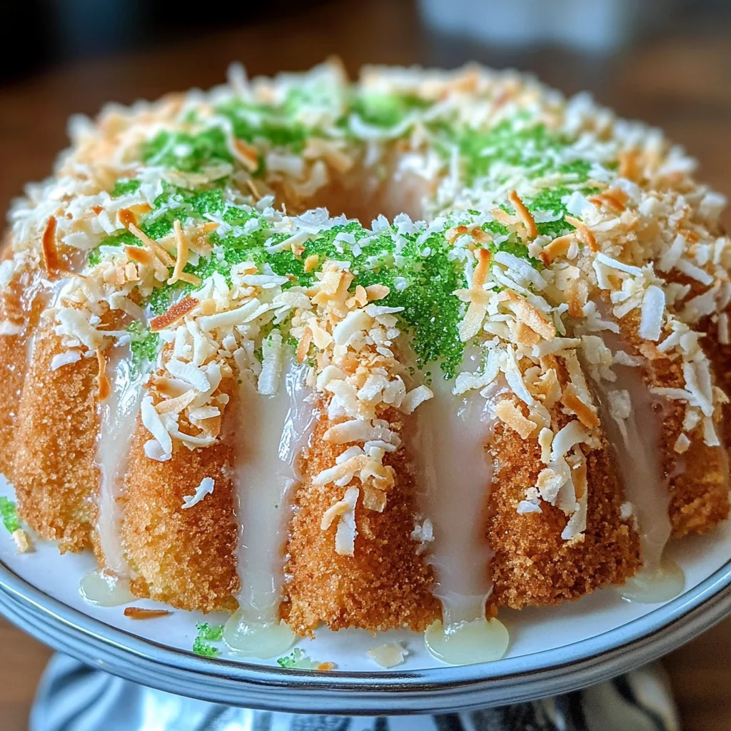 Mini Coconut Lime Bundt Cakes