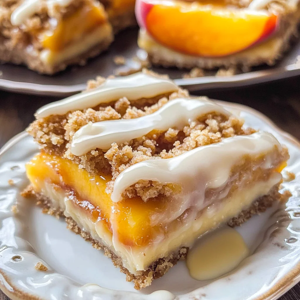 Peach Pie Crumble Bars