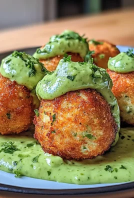 Salmon Balls with Creamy Avocado Sauce