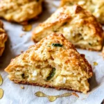 Shallot, Jalapeño, Goat Cheese, and Honey Scones