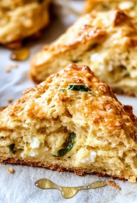 Shallot, Jalapeño, Goat Cheese, and Honey Scones