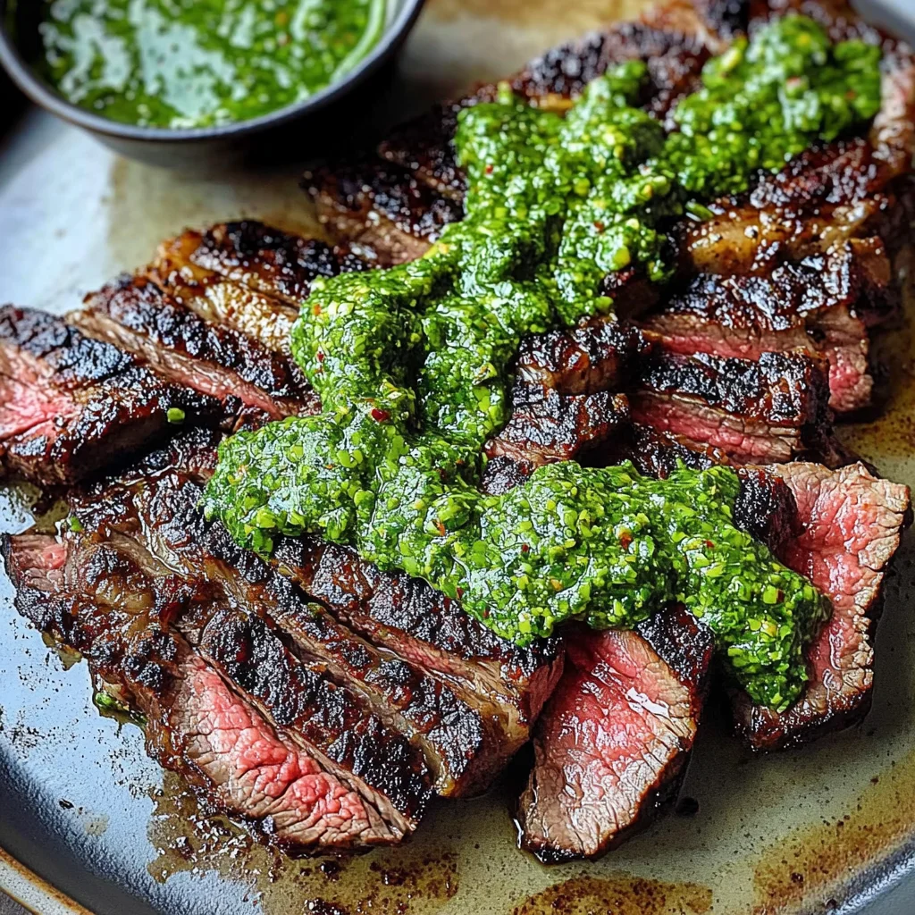 Skirt Steak Marinade Recipe with Chimichurri Recipe