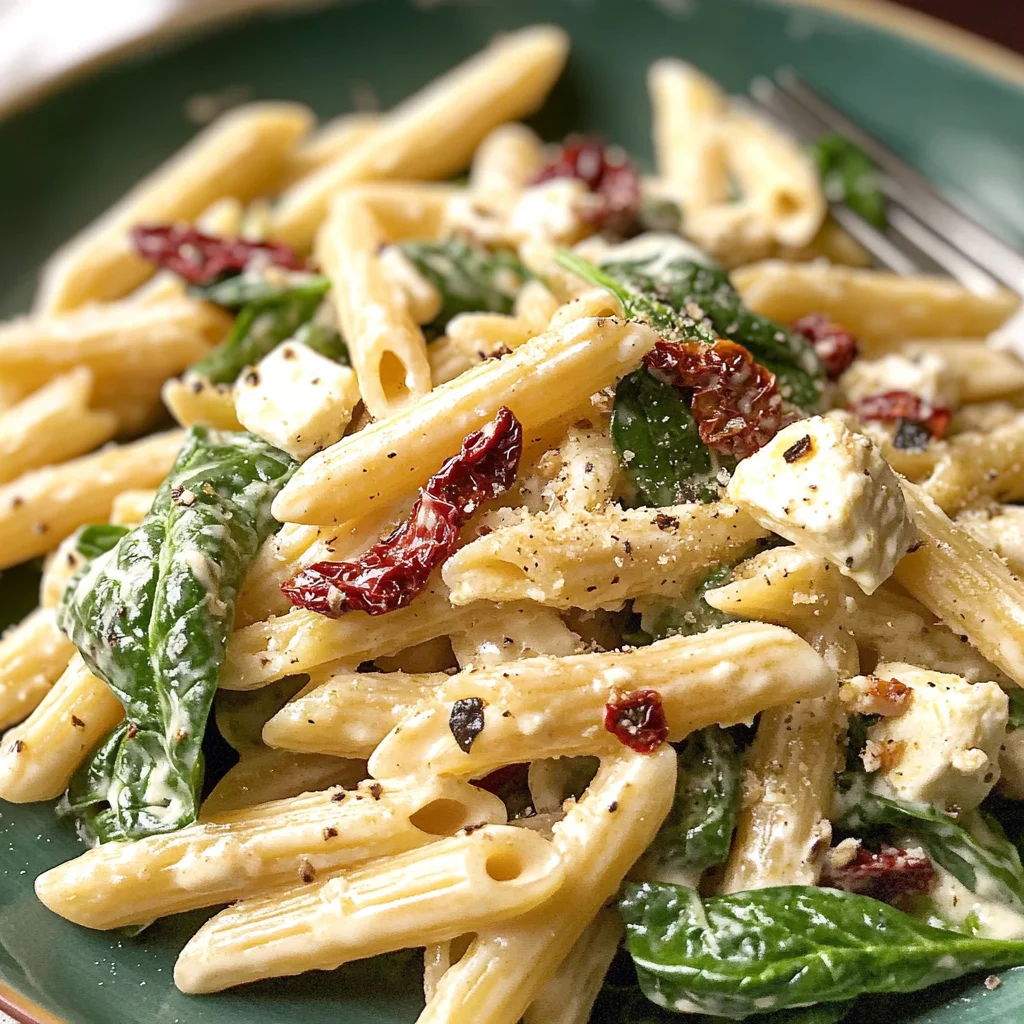 Smoked Mozzarella and Spinach Pasta Salad