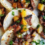 Tacos Al Pastor Made With Grilled beef Steaks
