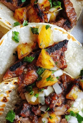 Tacos Al Pastor Made With Grilled beef Steaks