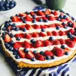 American Flag Cookie Cake Fruit Pizza