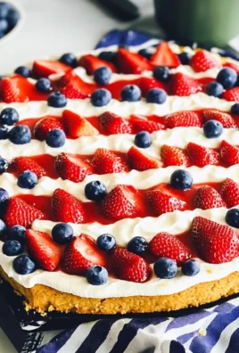 American Flag Cookie Cake Fruit Pizza