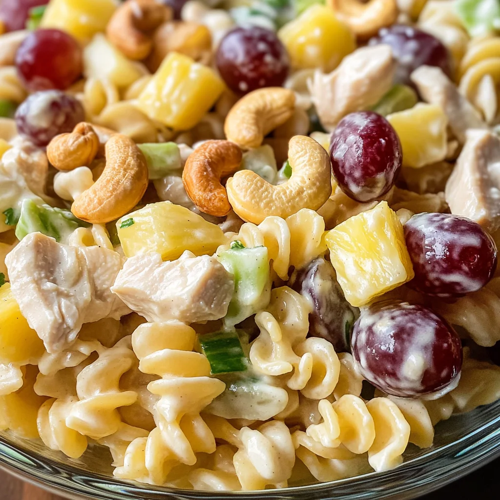 Fruity Cashew Chicken Pasta Salad