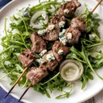 Grilled Lamb Salad with Baby Arugula and Creamy Lemon Vinaigrette