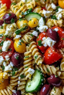 Mediterranean Pasta Salad: Fresh, Tangy, and Irresistibly Crisp!