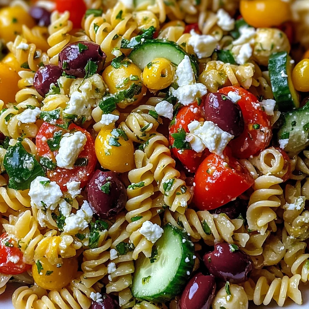 Mediterranean Pasta Salad: Fresh, Tangy, and Irresistibly Crisp!