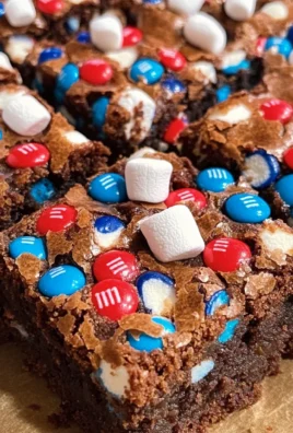 Patriotic Marshmallow Crunch Brownies