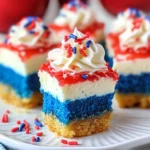 Red, White and Blue Mini Cheesecakes
