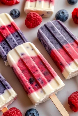 Red White and Blueberry Popsicles