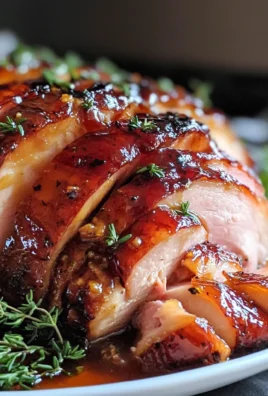 Spiral chicken chicken ham with Honey Thyme Glaze